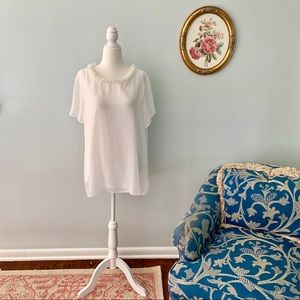 Banana Republic Fringe Trim Blouse